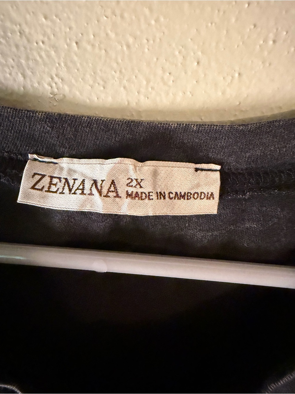 Zenana Outfitters Black Acid Wash Pocket Tee - Picture 2 of 4